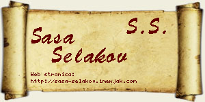 Saša Selakov vizit kartica